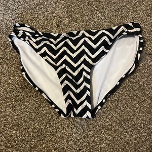 black and white zig zag girls bikini bottoms